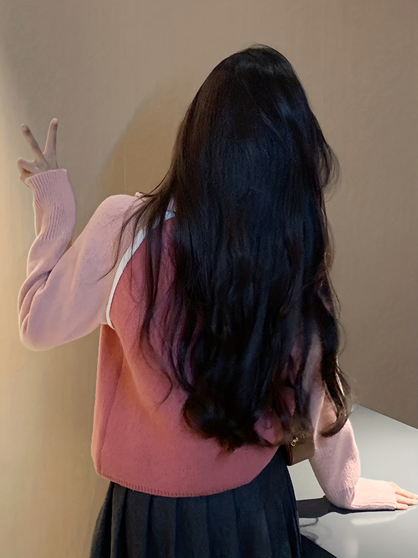 Sixsr Color Block Zip Up Cardigan, Long Sleeve Turtle Neck Outwear, Women's Clothing