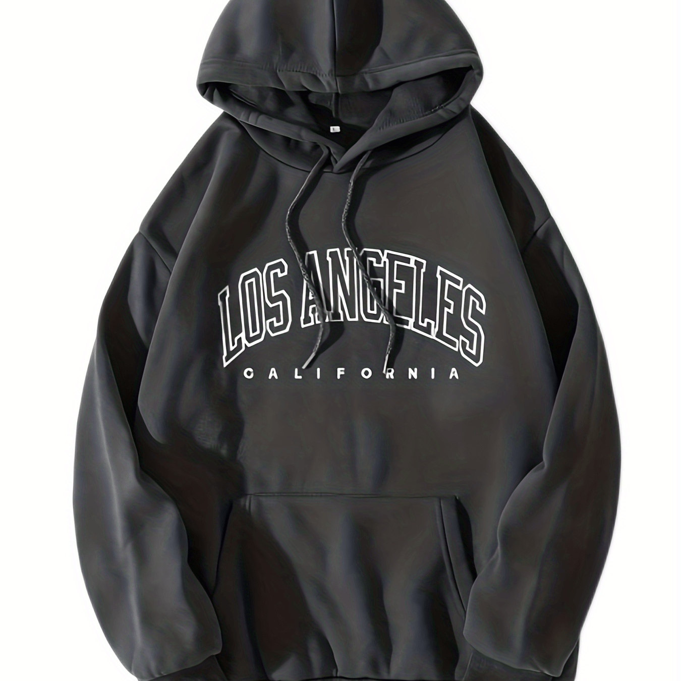 Sixsr Letter Print Kangaroo Pocket Preppy Hoodie, Casual Drawstring Long Sleeve Hoodies Sweatshirt, Women's Clothing