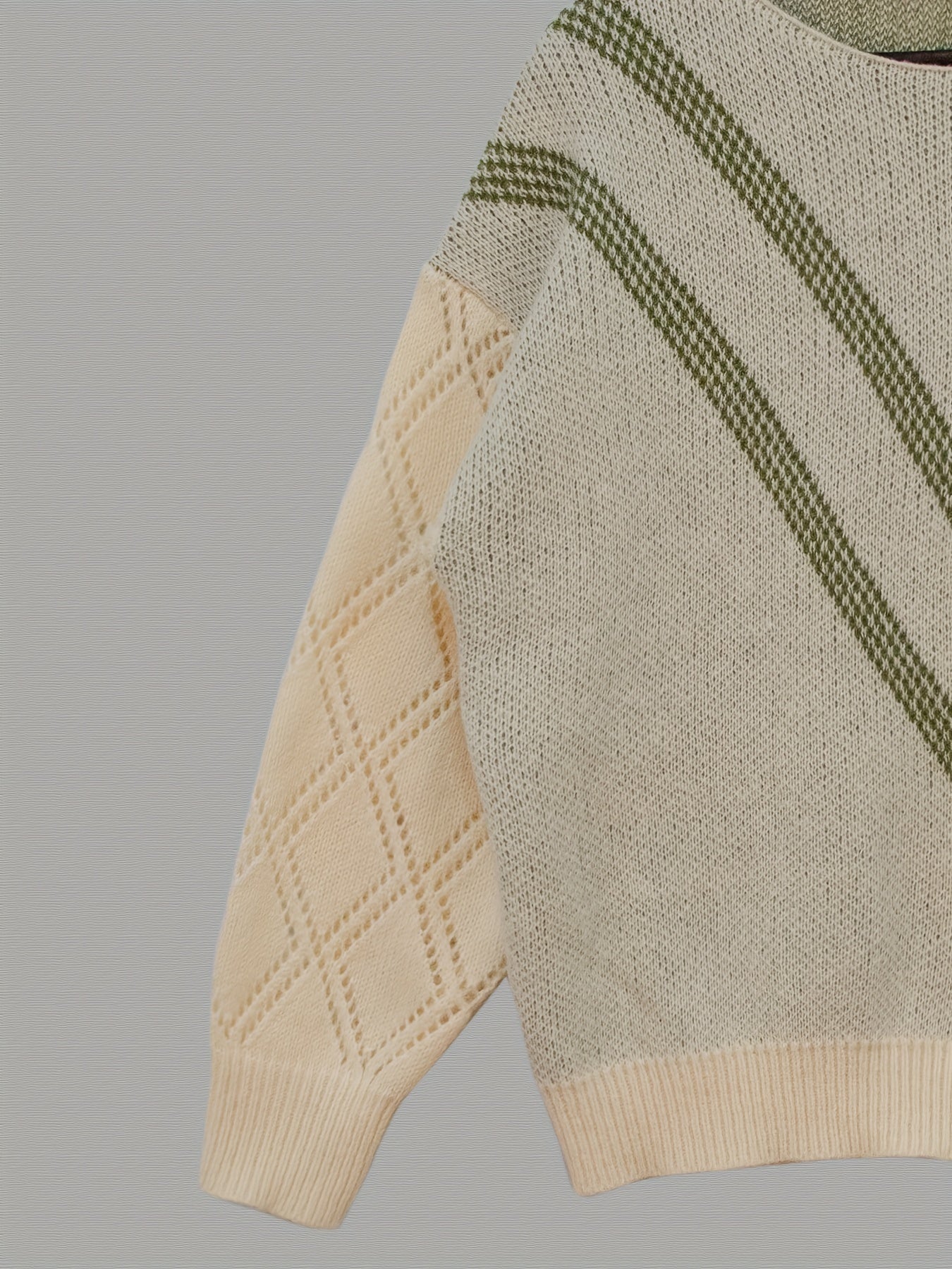 Sixsr Plus Size Casual Sweater, Women's Plus Stripe Print Long Sleeve Round Neck Jumper