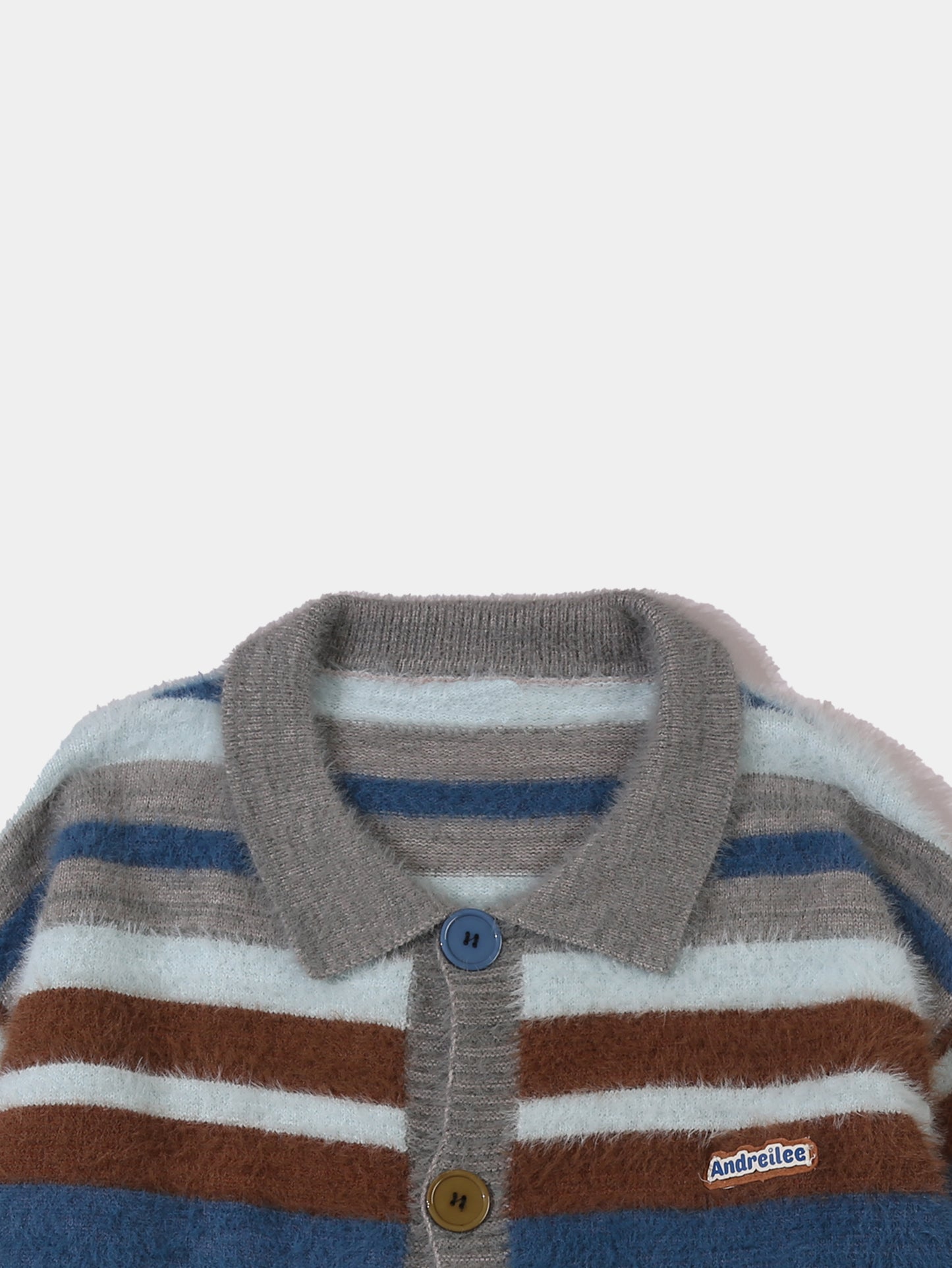 Sixsr Elegant Retro Striped Mid Stretch Cardigan, Men's Casual Vintage Style V Neck Button Up Cardigan For Fall Winter