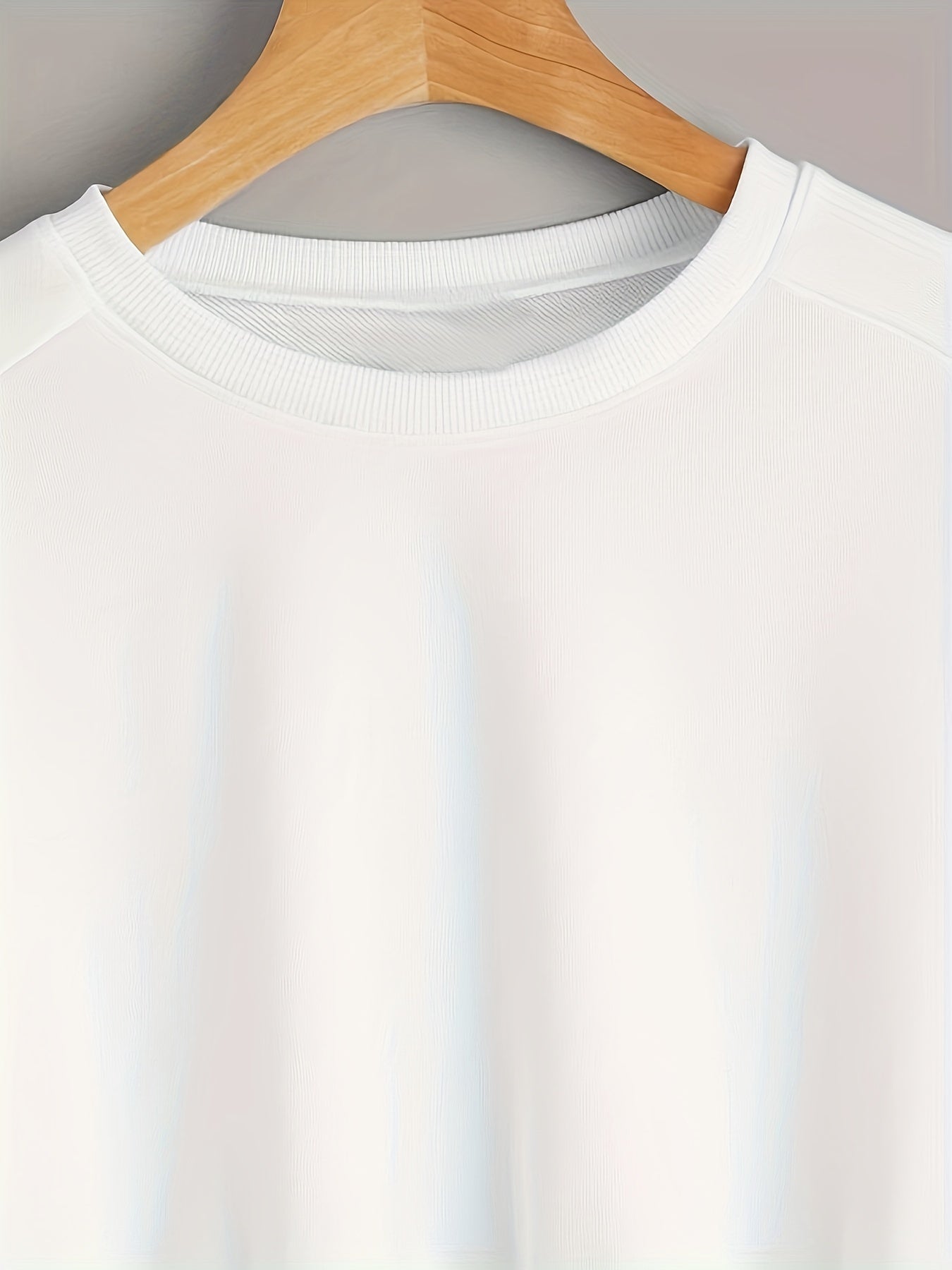 Sixsr Solid Crop Sweatshirt 2 Pack, Casual Long Sleeve Sweatshirt For Spring & Fall, Women's Clothing
