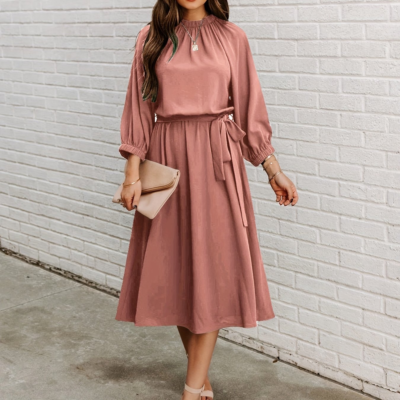 Sixsr Women's Dresses Sexy Summer Women's High Waist Slim Fashion Solid Color Slim Temperament Maxi Dresses