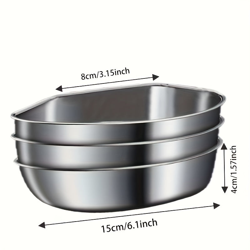 3-Piece Stainless Steel Fan-Shaped Steamer Set with Tray, Grid, and Bowls for Health Cooking, Multi-Functional Separator Rice Cooker for Home Kitchen, Outdoor Camping, and Hiking