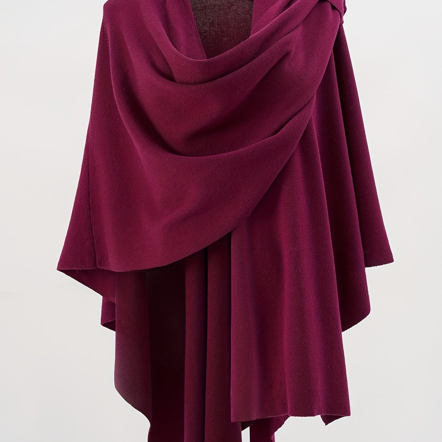 Sixsr Solid Open Front Shawl Tunics, Elegant Versatile Tunic Tops, Women's Clothing