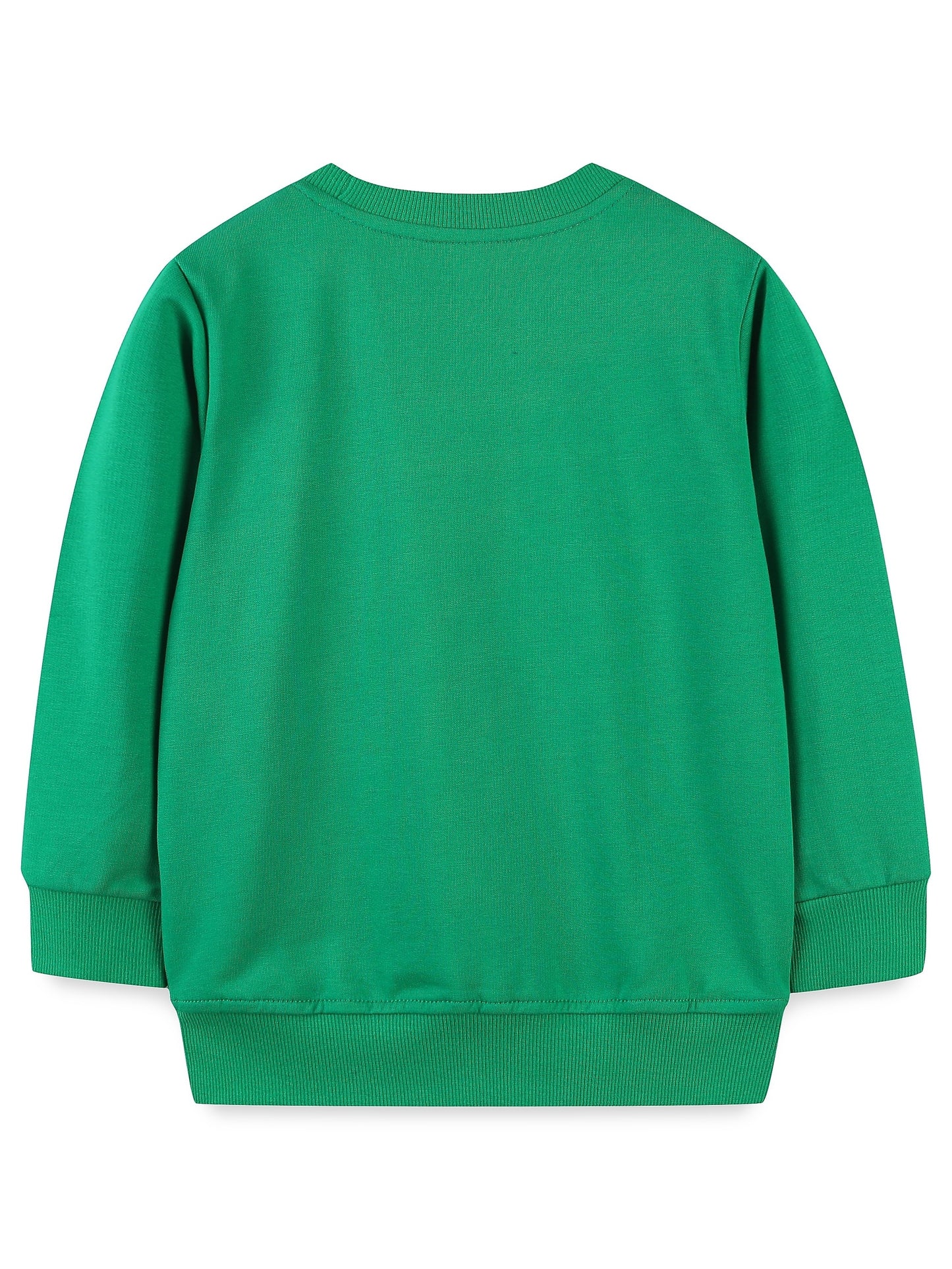 Christmas Deer Print Boys' Casual Long Sleeve Crew Neck Pullover Sweatshirt - Soft, Cozy, Creative Design for Kids' Outdoor Clothing
