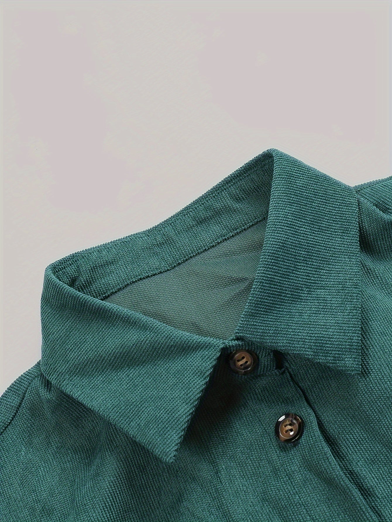 Sixsr Plus Size Casual Blouse, Women's Plus Solid Corduroy Long Sleeve Button Up Lapel Collar Shirt Top