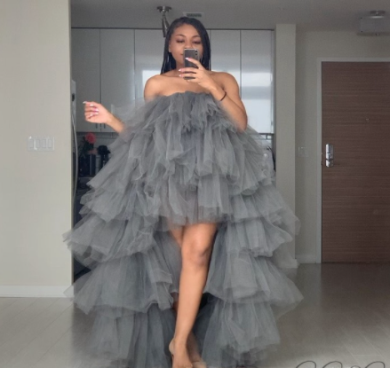 sixsr Fashion Hi Low Puffy Tiered Tulle Women Drsee Plus SizeTo Party Dresse Pretty Tulle Dressing Royal Blue Tutu Women Orchid Dress