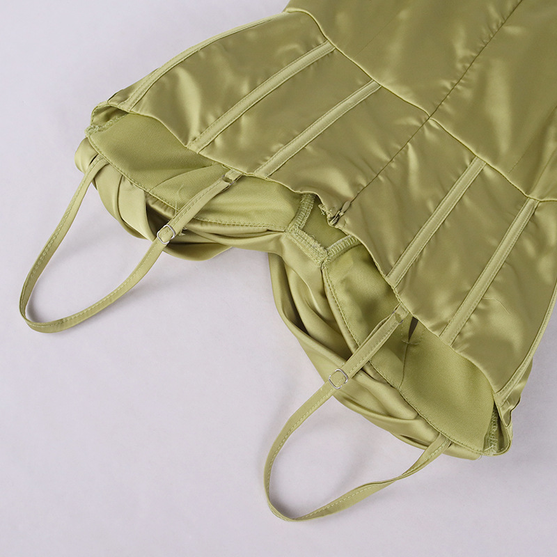 Sixsr trends high quality Giyu Night Clubwear Party Satin White Dresses Women Summer Sexy Bodycon Midi Vestidos Spaghetti Strap Backless Corset Dress