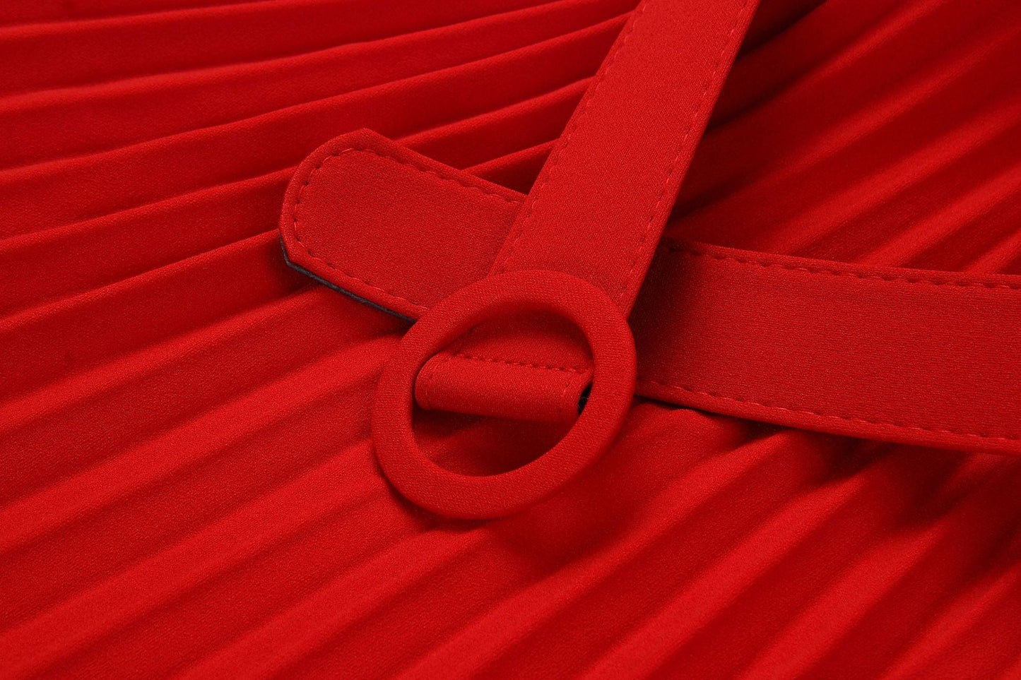 Sixsr African Style Women Casual Belted Pleated Dress Elegant Chic Office Lady A-Line High Waist Dress Autumn Winter Fashion