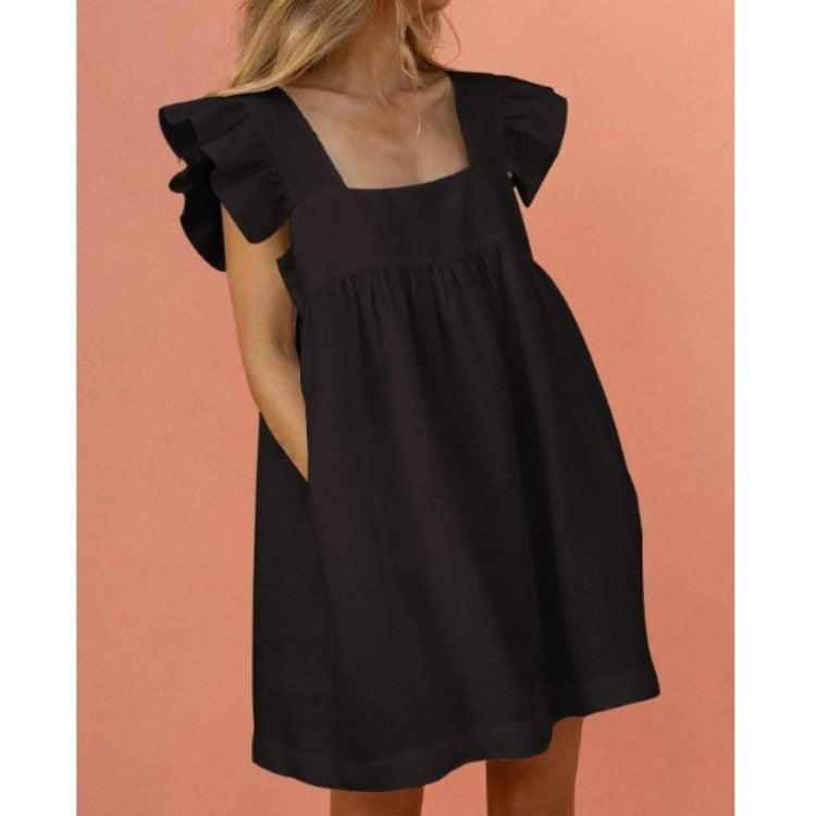 Women Autumn Spring Vintage Mini Cupcake Dress V Neck Long Lantern Sleeve Back With Ruffles Korean Style Elegant Red Dress