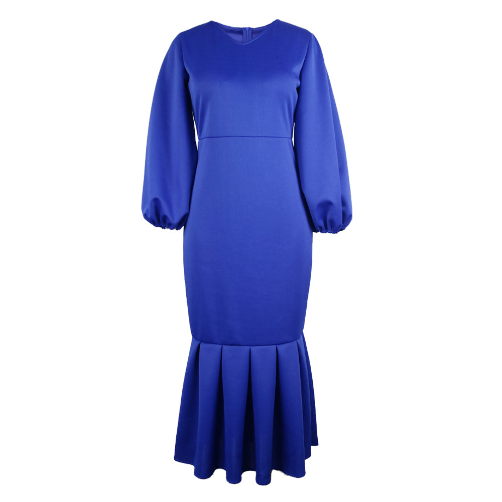 Sixsr Women Party Dress V Neck Long Puff Sleeves Bodycon Sexy Event Occasion African Female Fashion Autumn Spring Robes Vestidos New
