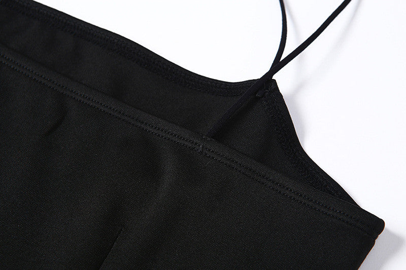 sixsr Fashion Trends Backless Sexy Strap Split Summer Dress Women Elastic Long Dresses Sleeveless Camisole Clubwear Evening Party Dress Women's Robe