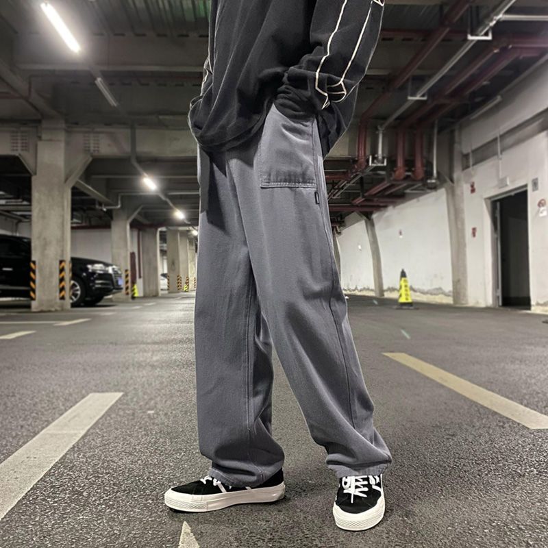 Pants Men Autumn Clothing New Tooling Loose Wide-leg Pant Korean Fashion Street Wild Overalls Male Oversize Casual Trouser