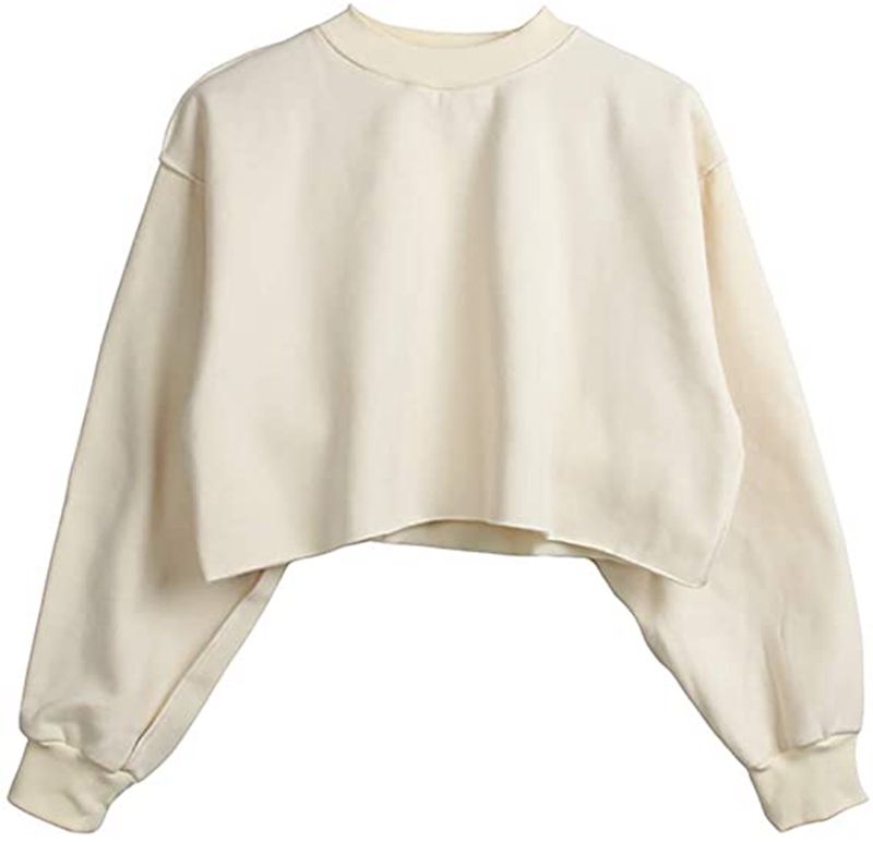 Sixsr Thick Cotton Oversized Women Sweatshirt Hoodies Casual Loose Long Sleeve Harajuku Streetwear Crop Pullover Plus Size Ropa Mujer