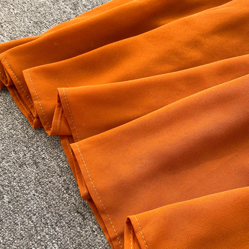 Sixsr Woherb Chic Elegant Square Collar Maxi Dress Women Solid Chiffon Puff Sleeve Dresses Korean Fashion Vintage Ruffle Vestidos