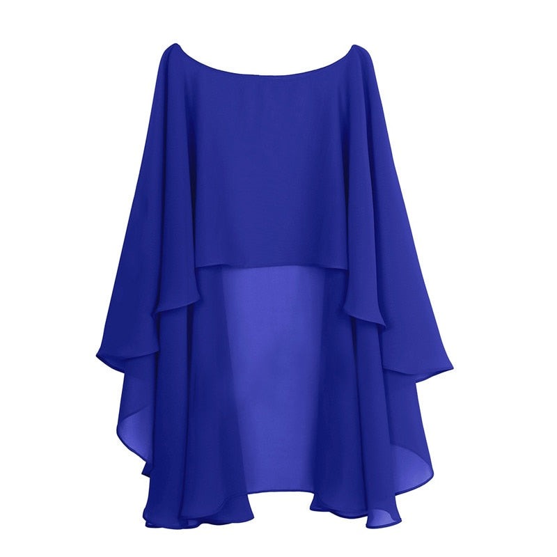 sixsr Womens Ladies Soft Wedding Capes Wedding Jacket Wraps Chiffon Shrug Bridal Bolero Long Shawl and Wraps Evening Wedding Cover Up