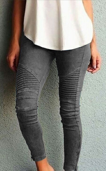 New Fashion Casual Solid Color Elastic Skinny Pants For Women