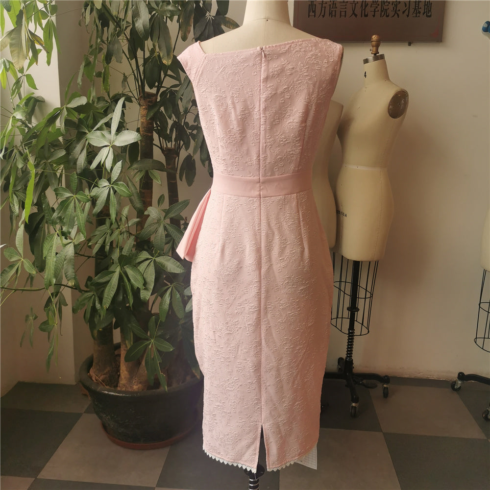 Sixsr Evening Party Date Women White See Through Hollow Out Floral Lace Bodycon Dress Office Lady Spring Summer Work Basic Dresses