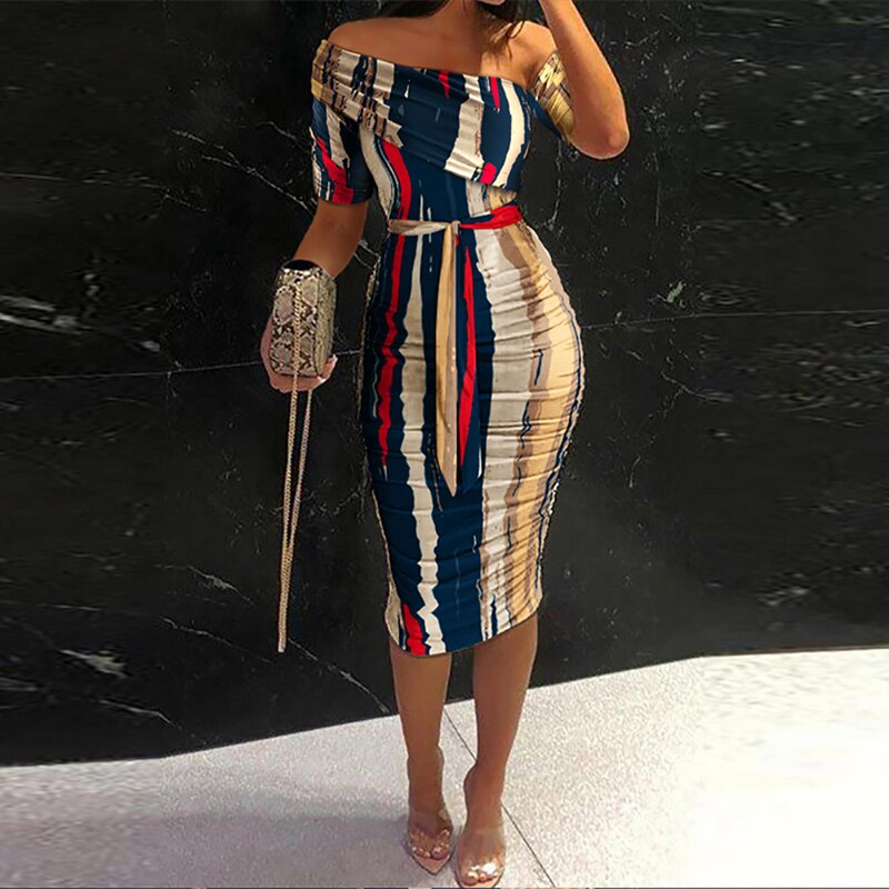 sixsr Women Clothing Asymmetric Collar High Waist Robe Slit Dress Chic Solid Short Sleeve Elegant Fashion Prom Banquet Dress New