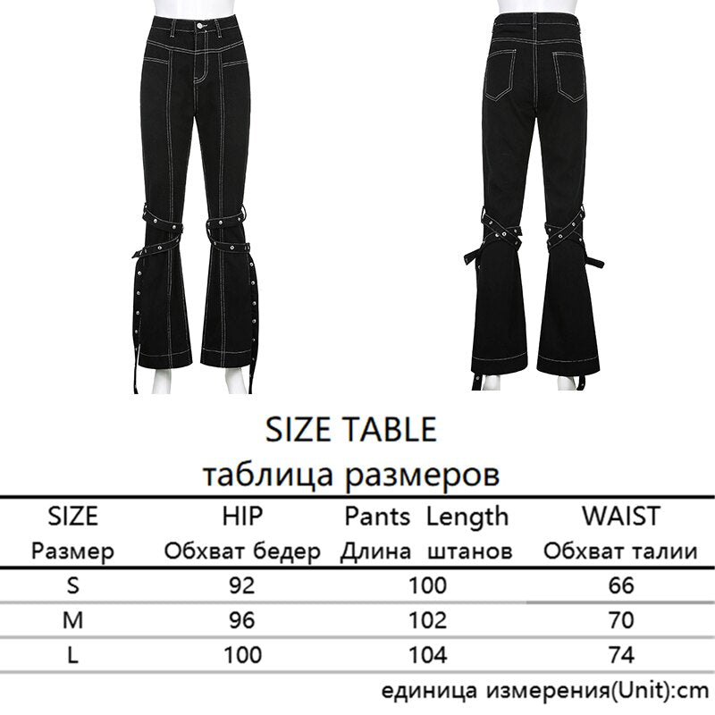 Sixsr Womens Fashion Trends Pockets Patchwork Baggy Jeans Fashion Streetwear 100% Cotton Women Denim Trouser Loose Cargo Pants Korean Jeans Harajuku