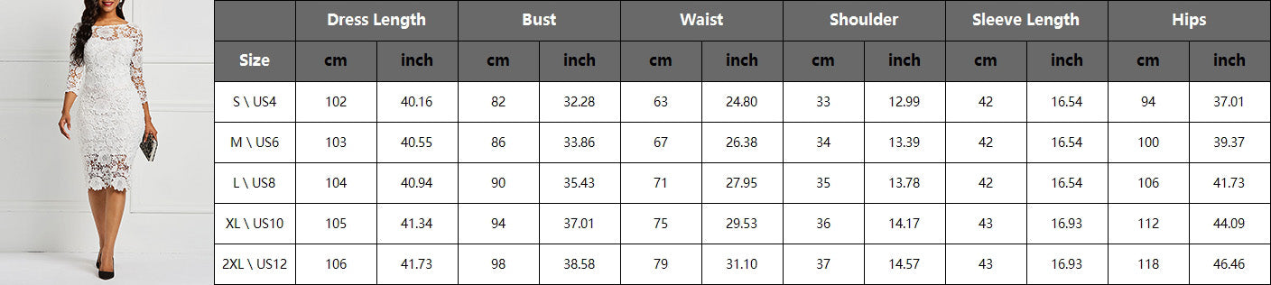 Sixsr Evening Party Date Women White See Through Hollow Out Floral Lace Bodycon Dress Office Lady Spring Summer Work Basic Dresses