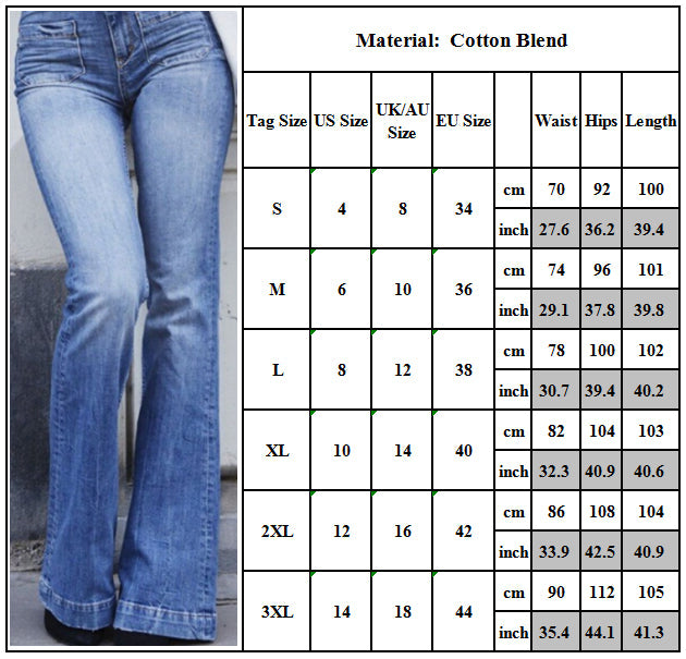 Sixsr  Skinny Flared Jeans Women's Fashion Denim  Pants Bootcut Bell Bottoms Stretch Trousers Women Jeans Woman Jeans Low Rise Jeans
