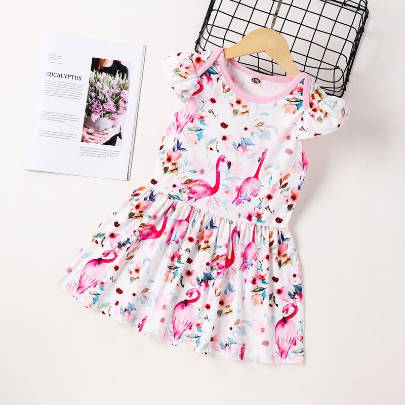 Sixsr Leopard Summer New Fashion Baby Girls Kid Short Sleeve T-shirt Patchwork Girls Dress Short Dresses Princess TUTU Dress 1-6Y