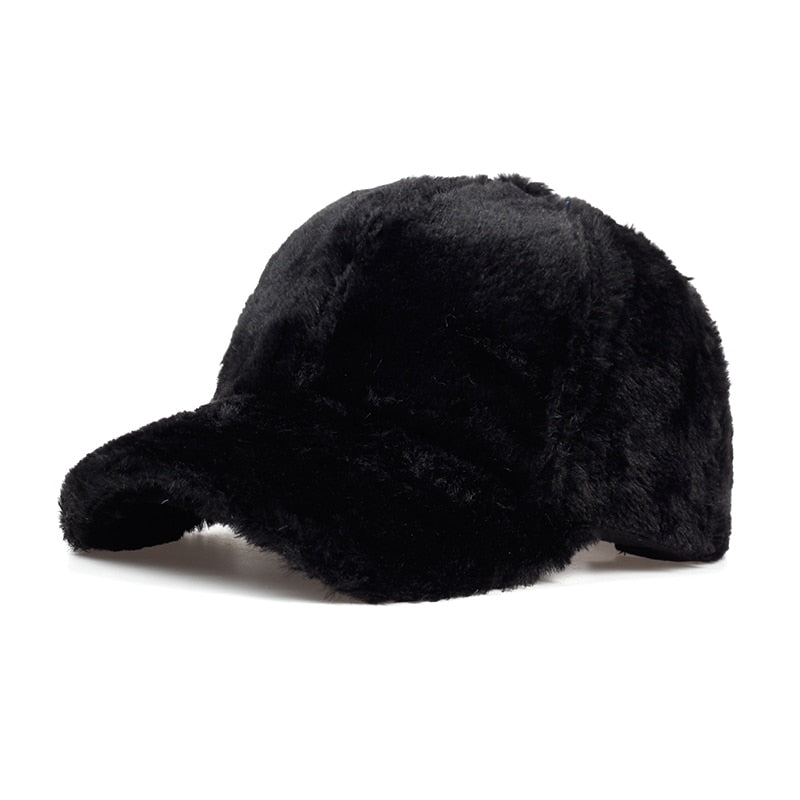 Sixsr Women Winter Baseball Cap Wool Thicken Warm Casual Cute Elegant Cap Solid Casual Fashion Sports Trucker Korean Snapback Bone Cap