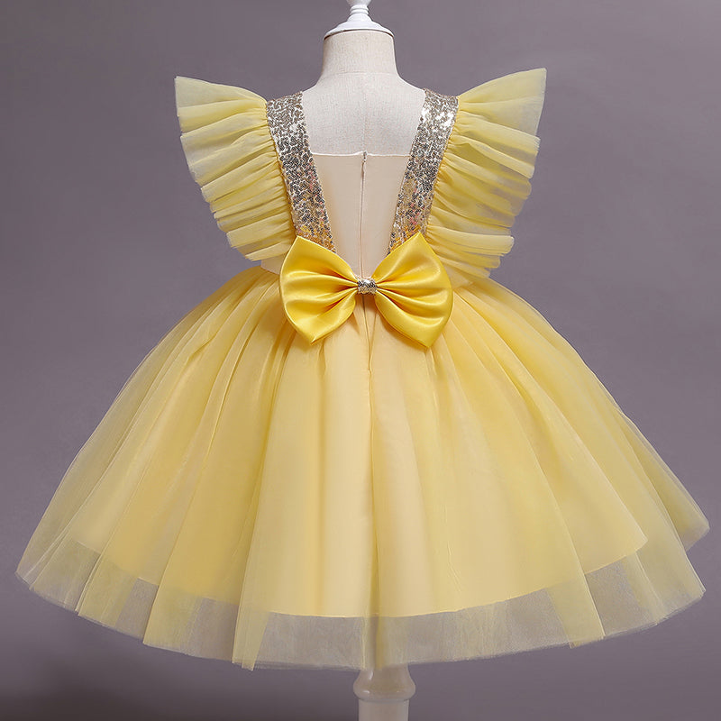 sixsr Girls Ruffles Princess Dress For Kids Wedding Elegant Party Tutu Prom Gown Children Birthday Pageant Communion Formal Vestidos