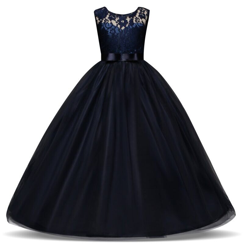 Sixsr Teen Girl Evening Party Long Dress 5-14Y Girl Formal School Ceremony Outfit Kids Christening Costume White first Communion Dress