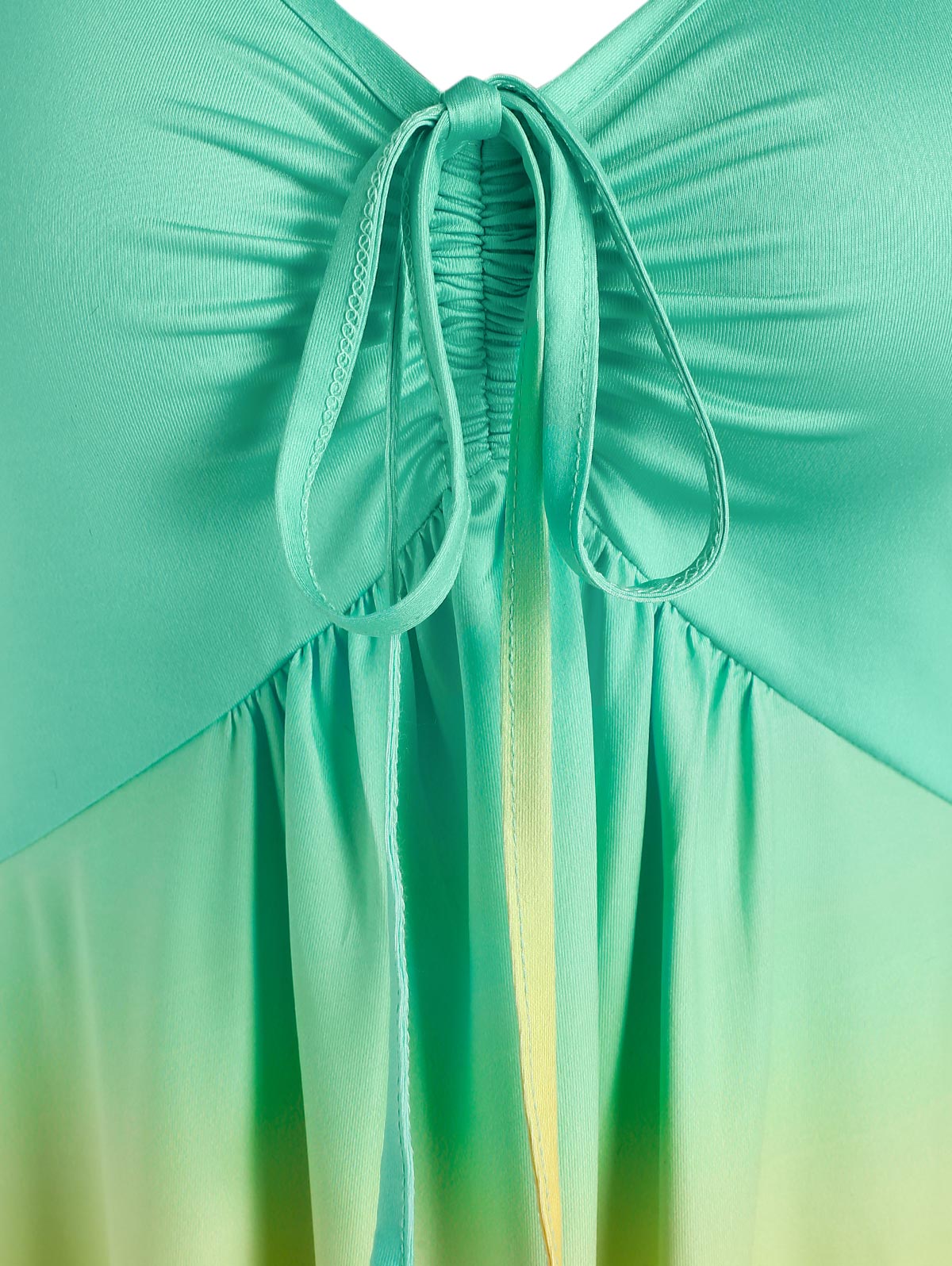 Sixsr Wipalo Casual Dress Plus Size Women Cinched Rainbow Color Ombre Slip Dress Spaghetti Strap Summer Sexy Party Dress Robe Femme