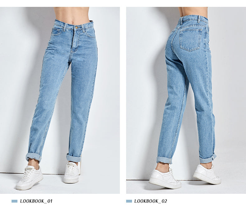 Sixsr  Harem Pants Vintage High Waist Jeans Woman Boyfriends Women's Jeans Full Length Mom Jeans Cowboy Denim Pants Vaqueros Mujer