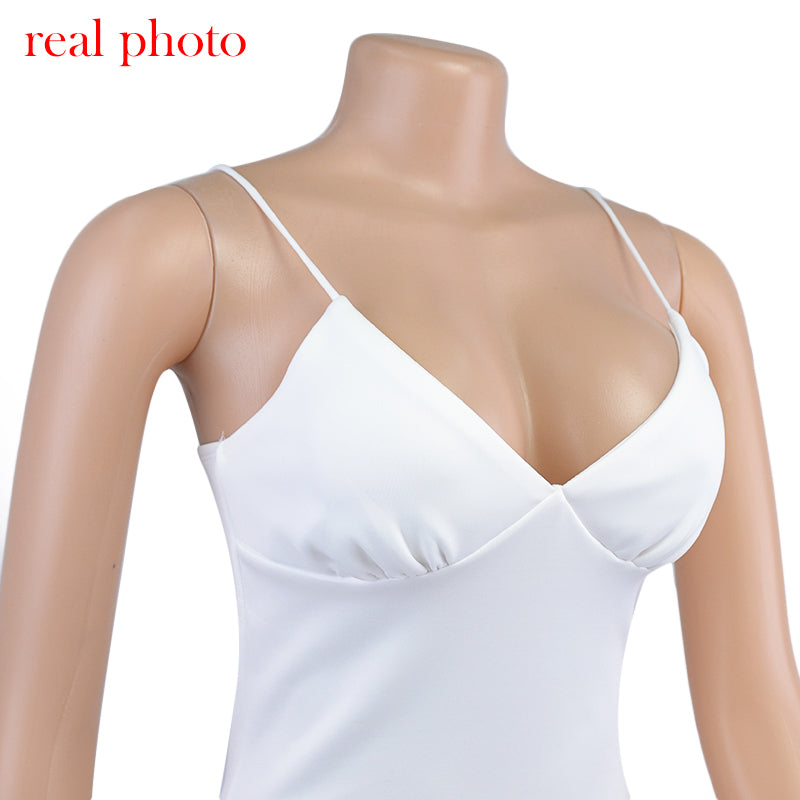 Spaghetti Straps Ruffles Mini Dress Club Party Elegant Sleeveless Slip Women's Summer Sundress Outfits Holiday