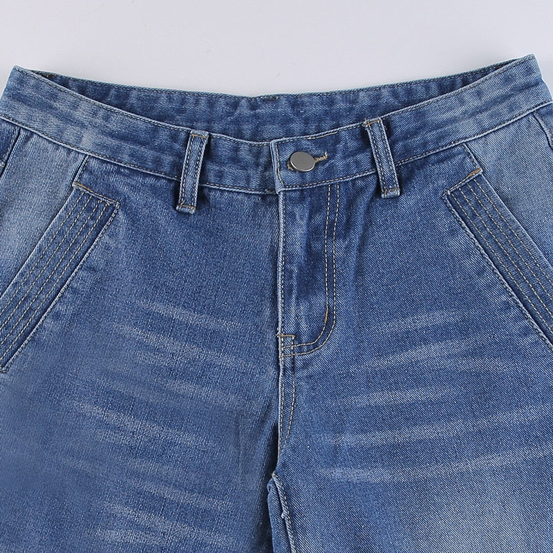 Sixsr New Printed Baggy Y2K Jeans Women's Low Waist jeans Autumn Winter Oversize Wide Leg Baggy Pants Casual Cargo Trousers