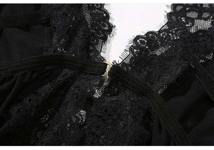 Sixsr New Summer Womens Sleepwear V-Neck Sexy Nightdress Casual Nightgown Comfortable Lace Pajama Solid Color Bifurcation Nightwear