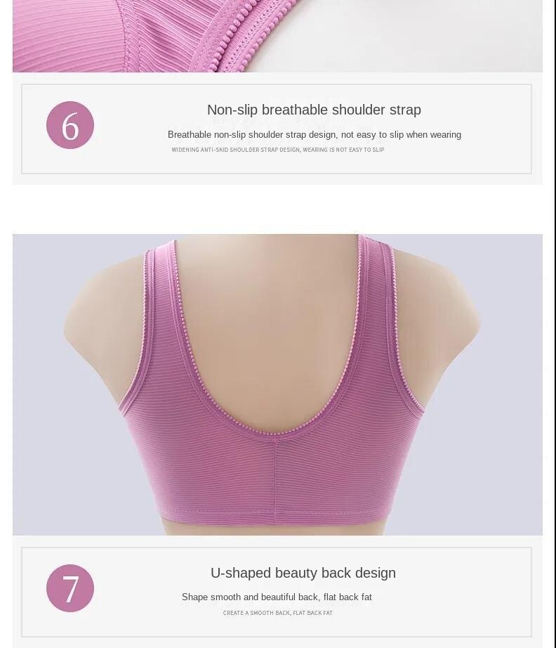 Sixsr Plus Size Sexy Push Up Bra Front Closure Solid Color Brassiere Wireless Bralette Breast Seamless Bras for Women BCD 105