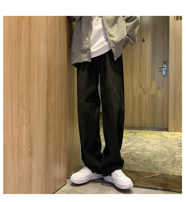Men's Fashion Loose Jeans Straight 2024 Autumn New Woman Casual Jeans Mans Streetwear Korean Black Hip Hop Jeans Trouser