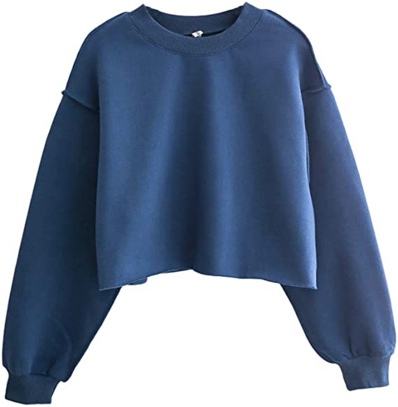 Sixsr Thick Cotton Oversized Women Sweatshirt Hoodies Casual Loose Long Sleeve Harajuku Streetwear Crop Pullover Plus Size Ropa Mujer