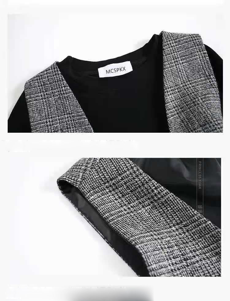 sixsr Teenage Girls Clothing Set 12 13 14 Years Spring Plaid Vest T-shirts Pants 3pcs Suit for Girls Clothes Fashion Kids Costume