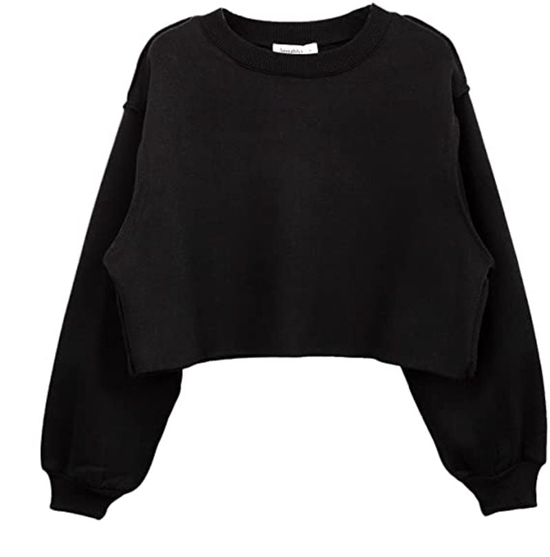Sixsr Thick Cotton Oversized Women Sweatshirt Hoodies Casual Loose Long Sleeve Harajuku Streetwear Crop Pullover Plus Size Ropa Mujer