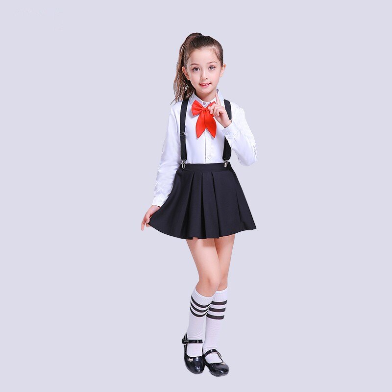 sixsr Children Japanese School Uniform Skirt for Gilrs College Chorus Stage Performance Clothing Student Korea Fashion Costumes