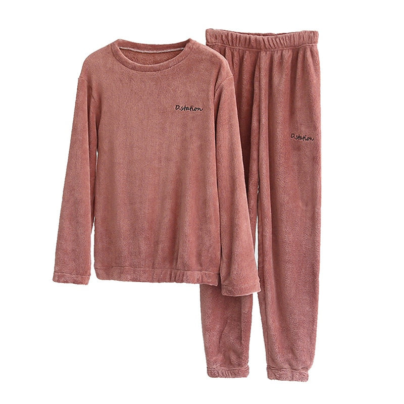 Sixsr Women Winter Pajamas Set Dropshipping Warm Homewear Winter Sleepwear Female Flannel Pajamas Home Pants Warm Home Clothes Suit