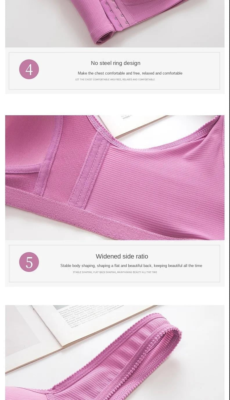 Sixsr Plus Size Sexy Push Up Bra Front Closure Solid Color Brassiere Wireless Bralette Breast Seamless Bras for Women BCD 105