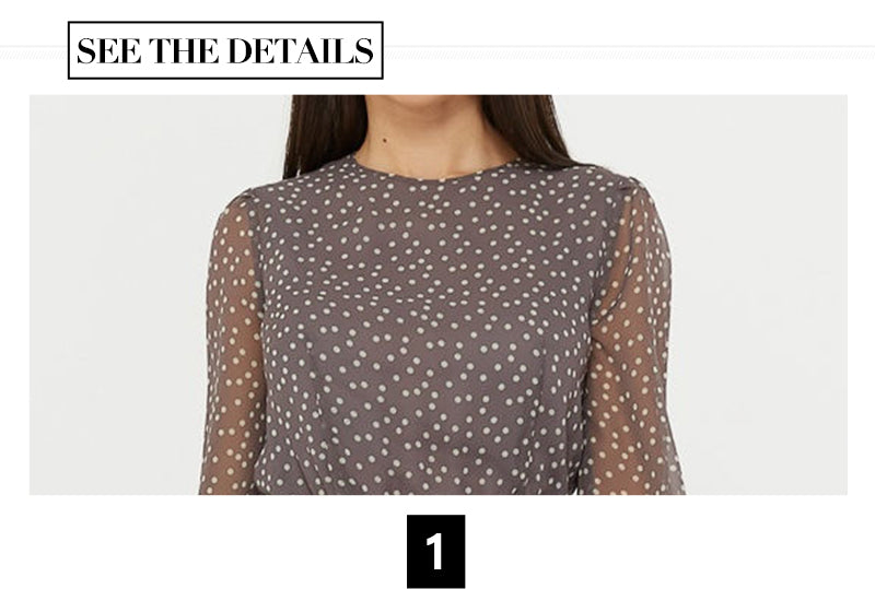 sixsr Summer Outfits Fashion Trends Elegant Dot Print Long Sleeve Polka Dress O Neck Chiffon A Line Women Casual Dress Vintage Midi Vestidos