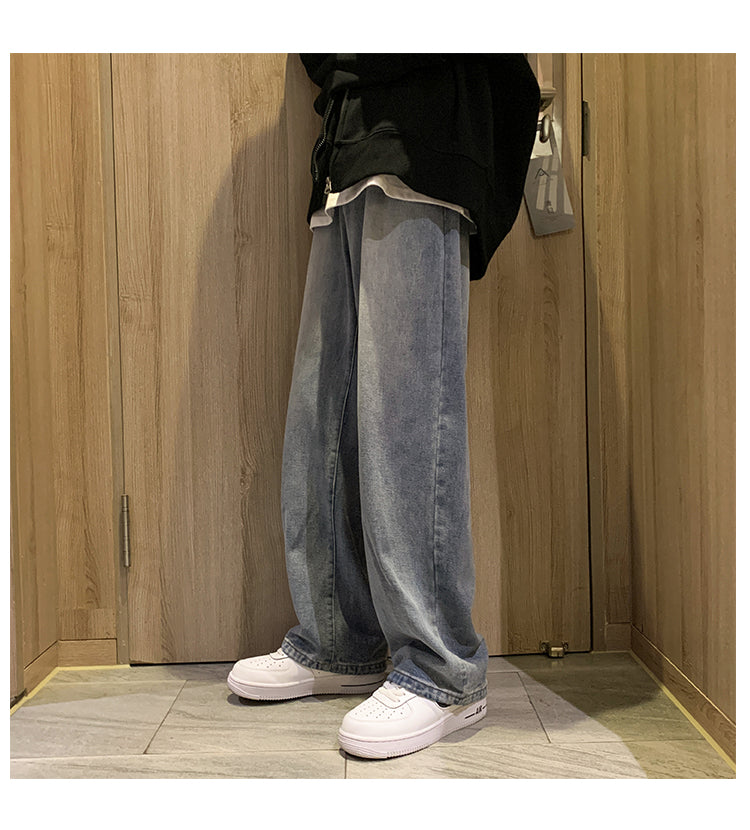 Men's Fashion Loose Jeans Straight 2024 Autumn New Woman Casual Jeans Mans Streetwear Korean Black Hip Hop Jeans Trouser