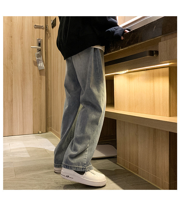 Men's Fashion Loose Jeans Straight 2024 Autumn New Woman Casual Jeans Mans Streetwear Korean Black Hip Hop Jeans Trouser