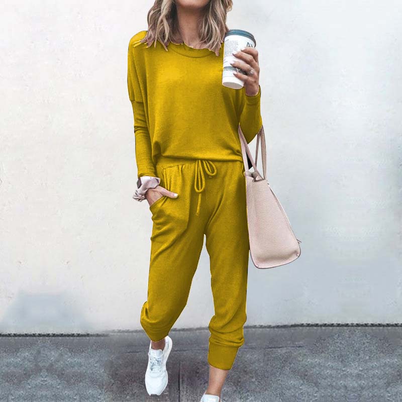 Autumn Casual Lounge Wear Women Tracksuit 2 Piece Set Loose Lounge Sets Ladies Sweat Suit Outfits Female