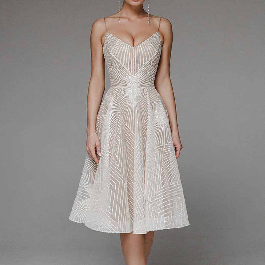Sexy Slip Backless Embroidered Midi Dresses for Women Summer Elegant Luxury Evening Guest Wedding Long Formal Party Dress