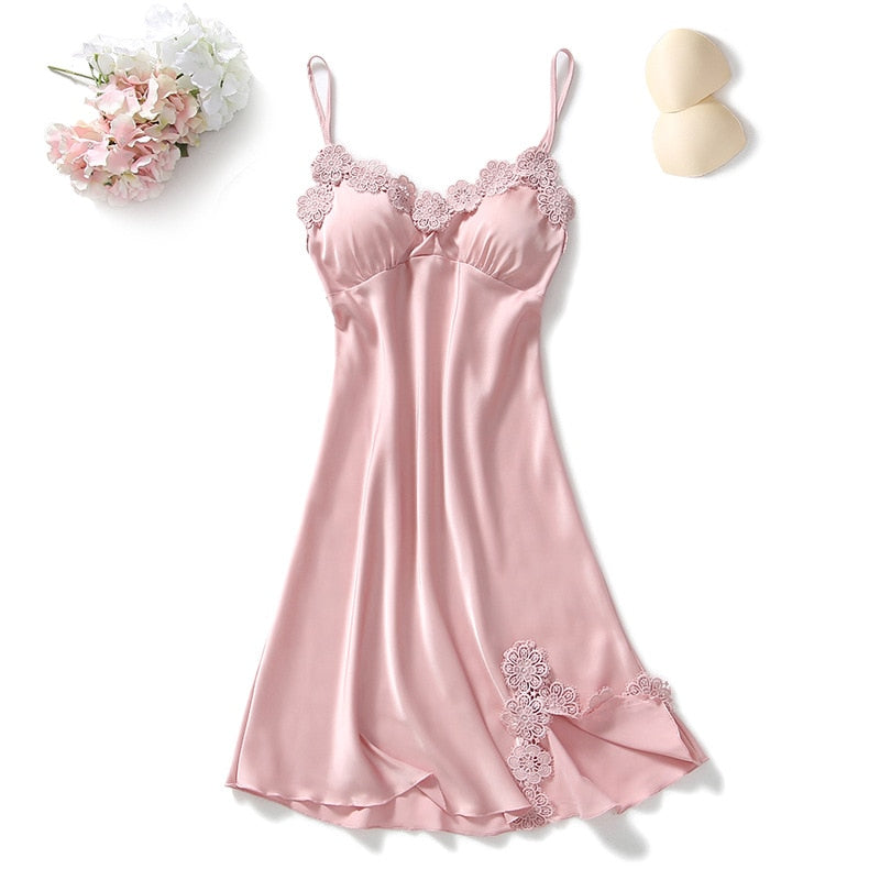 Yellow Robes Suit Autumn Women Nightgown Sets 2 Pieces Nightdress Bathrobe With Chest Pad Female Satin Kimono Bath Gown Sleepwea