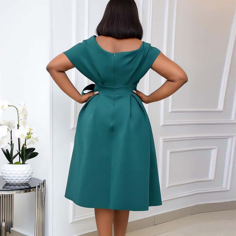 sixsr High Quality Women Dress Bow Elegant Wedding Party Dresses For Women Plus Size S-XXXL Women Clothing Adult Dress Vestidos